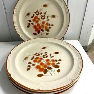Vintage Japanese stoneware dinner plates
